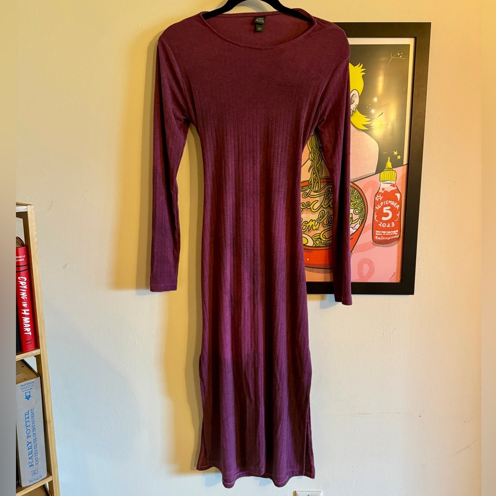 Ribbed midi dress